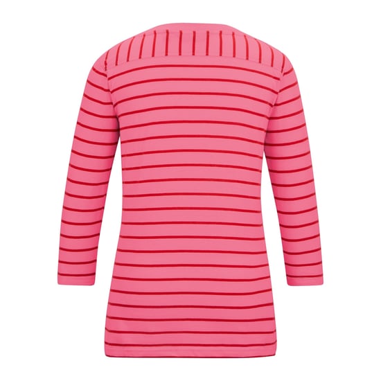 Regatta Dames/Dames Baylette II Gestreept T-shirt (Roze limonade/rood met hoog risico) - Image 2
