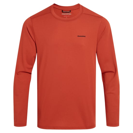 Craghoppers Heren Abel Nosilife T-shirt met lange mouwen (Rood strand) - Image 1