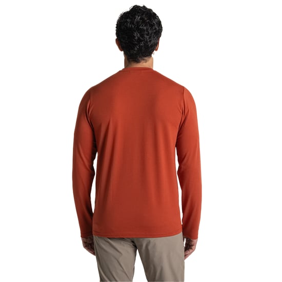 Craghoppers Heren Abel Nosilife T-shirt met lange mouwen (Rood strand) - Image 2