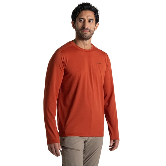 Craghoppers Heren Abel Nosilife T-shirt met lange mouwen (Rood strand) - Image 3