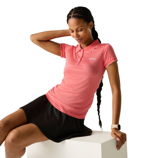 Regatta Dames/dames Remex II Polo Hals T-Shirt (Perzik Roze Effen) - Image 4