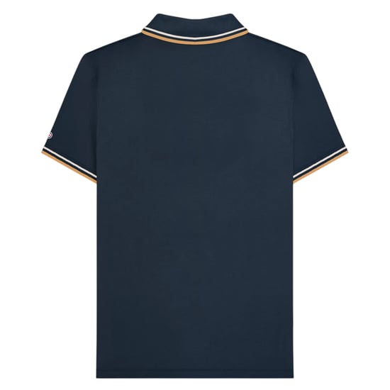 Lambretta Heren SS25 Twin Tip Poloshirt (Marine/Ashout/Tabak) - Image 2