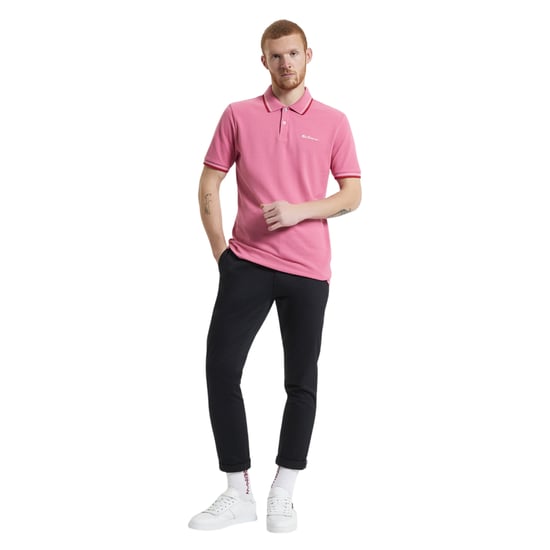 Ben Sherman Heren Signature Pique Poloshirt (Calypso koraal) - Image 4