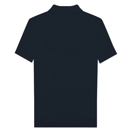 Lambretta Heren Verticaal Gestreept Gebreid Poloshirt (Marine/Kaas/Zilver) - Image 2