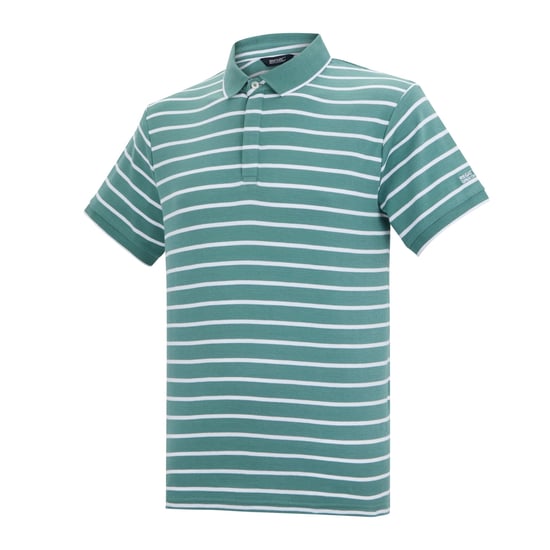 Regatta Heren Tiver Gestreept Poloshirt (Noordpool/wit) - Image 3