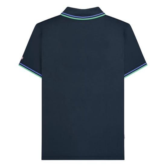 Lambretta Heren SS25 Twin Tip Poloshirt (Marineblauw/Cameo) - Image 2