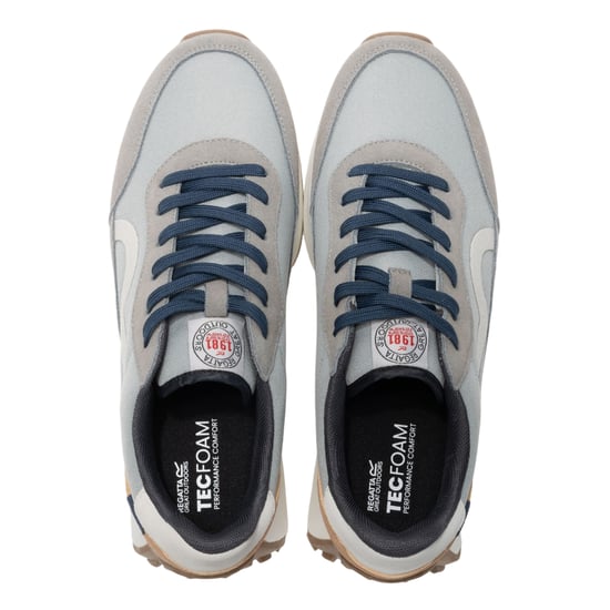 Regatta Heren Marine Heritage II Suede Trainers (Grijs/Denim) - Image 5