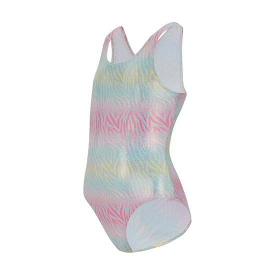 Regatta Meisjes Katrisse Metallic eendelig zwempak met zebraprint (Ombre) - Image 3