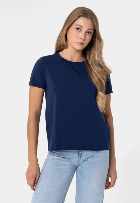 Crew-neck Premium T-shirt MARINEBLAUW - Image 3