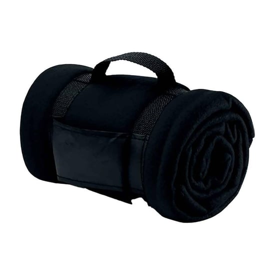 SOLS Stavenger Plaid Deken van Fleece (Zwart) - Image 1