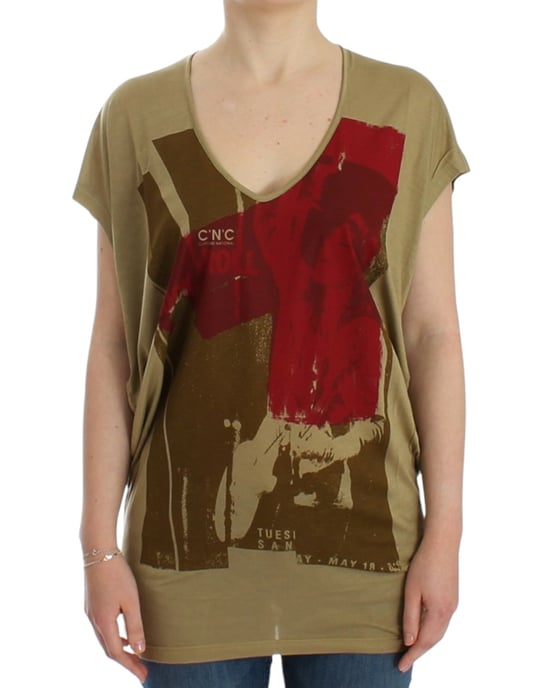 Costume National Groene bedrukte korte mouwen T-shirt - Image 1
