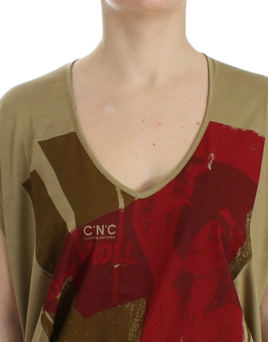 Costume National Groene bedrukte korte mouwen T-shirt - Image 5