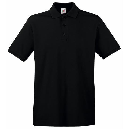 Fruit Of The Loom Premium Heren Poloshirt Met Korte Mouwen (Black) - Image 1