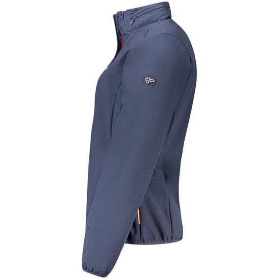 Noorwegen 1963 Blauwe Polyester Damesjack - Image 3