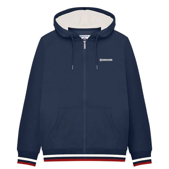 Lambretta Heren Full Zip Hoodie (Marine/Jetstream/Rood) - Image 1