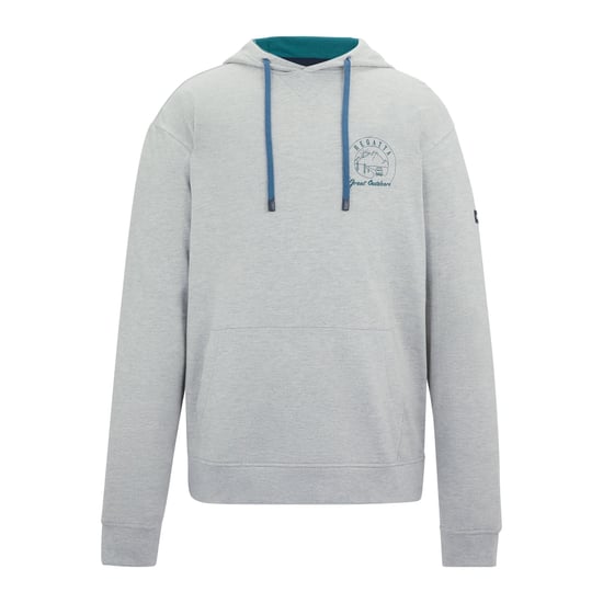 Regatta Heren Cline Back Print Hoodie (Grijs Marl/Mediterranea) - Image 1