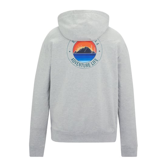 Regatta Heren Cline Back Print Hoodie (Grijs Marl/Mediterranea) - Image 2