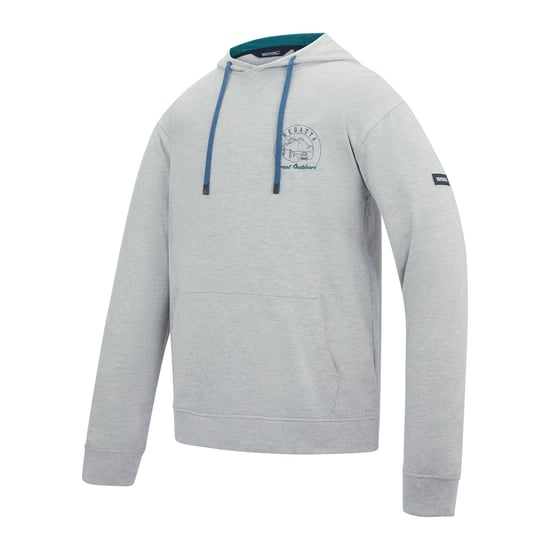 Regatta Heren Cline Back Print Hoodie (Grijs Marl/Mediterranea) - Image 3