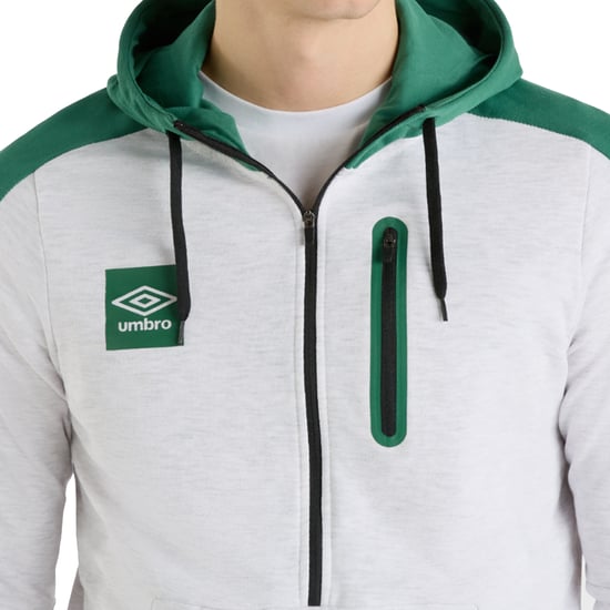 Umbro Heren Terras Half Zip Hoodie (Zilver/IJsmarmer) - Image 4