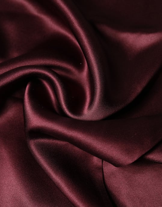 Dolce & Gabbana Bordeau Zijde Satijn Franje Hals Sjaal - Image 3