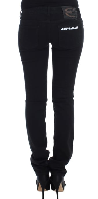 Cavalli Zwarte Katoenen Stretch Slim Skinny Fit Jeans - Image 3