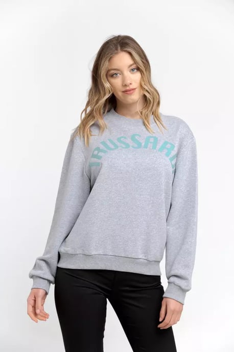 Trussardi Grijze Katoenen Dames Sweatshirt - Image 1