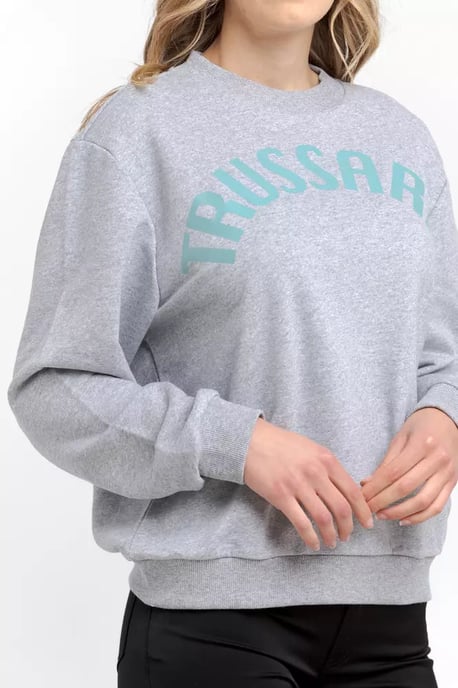 Trussardi Grijze Katoenen Dames Sweatshirt - Image 3