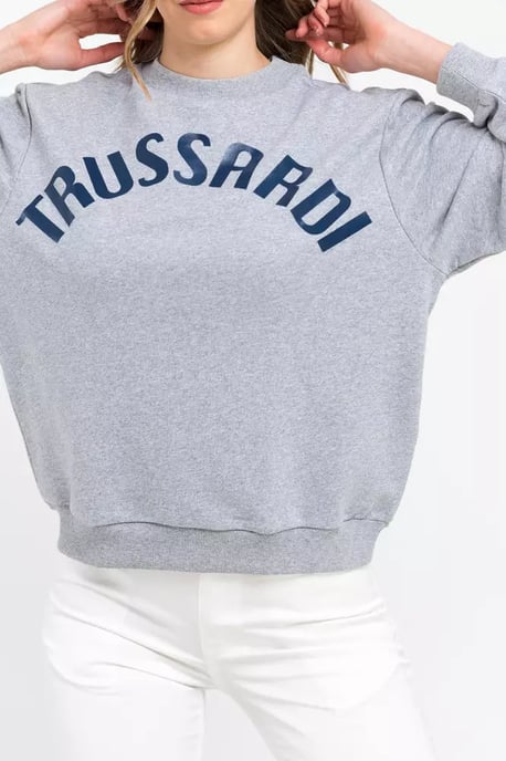 Trussardi Grijze Katoenen Dames Sweater - Image 3