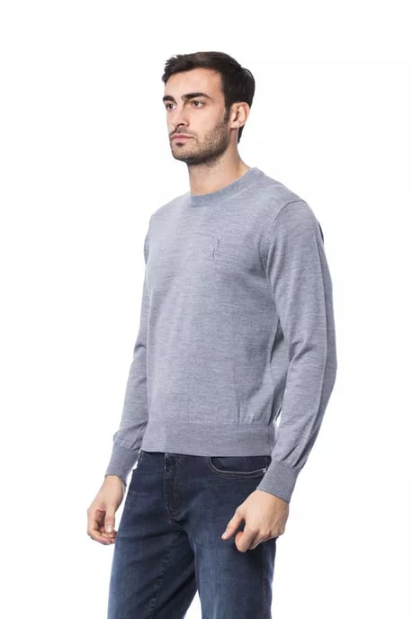 Billionaire Italiaanse Couture Grijze Merino Wol Mannen Trui - Image 2