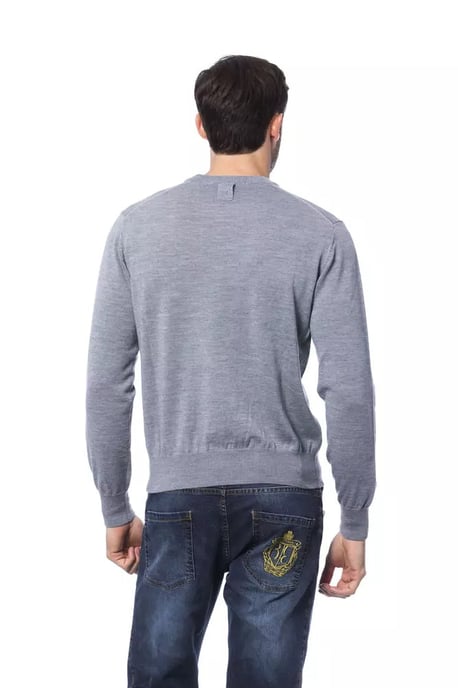 Billionaire Italiaanse Couture Grijze Merino Wol Mannen Trui - Image 3