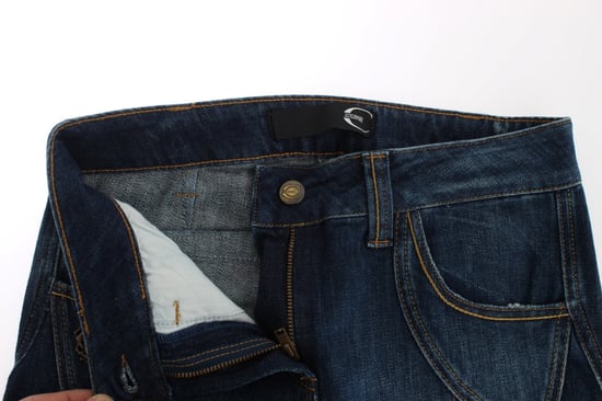 Cavalli Blauw Katoen Stretch Lage Taille Jeans - Image 4