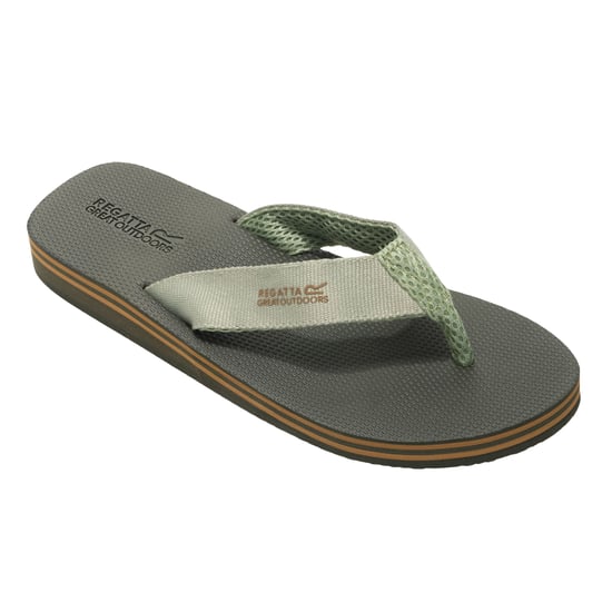 Regatta - Heren Rico Teenslippers (Donker Khaki/Teaal) - Image 3