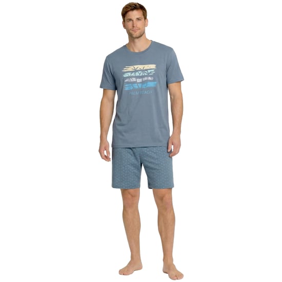 Heren Zomer Katoenen Korte Pyjama's KL30000 - Image 1