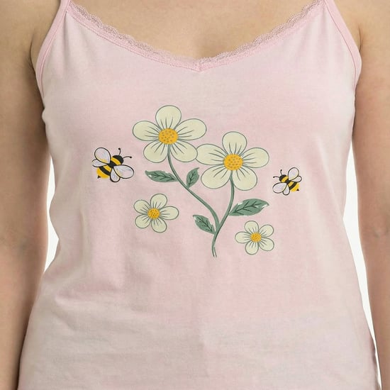 Dames Zomer Pyjama's met Dunne Bandjes van Katoen KL45200 - Image 2