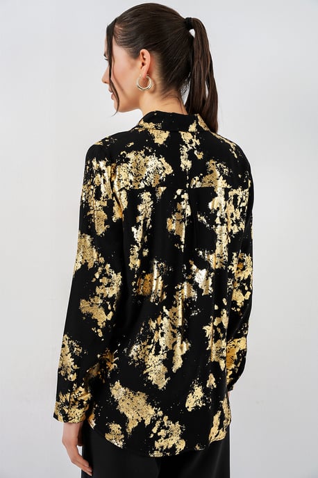 Oversized gestreepte blouse met knopen - Image 6
