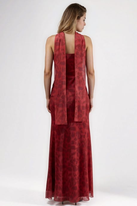Strapless Bloemen Bodycon Maxi Jurk - Image 3