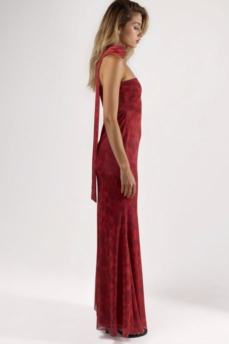 Strapless Bloemen Bodycon Maxi Jurk - Image 5