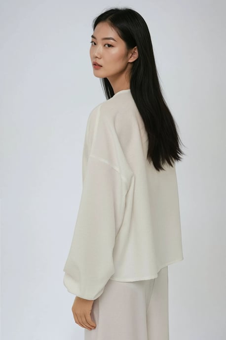 Ontspannen Pasvorm Blouse met Strikdetail - Image 3