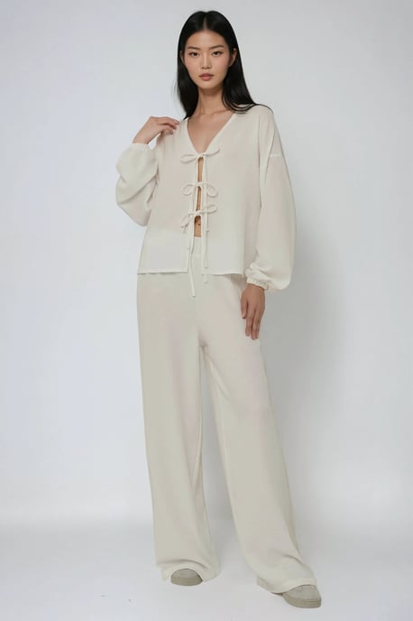 Ontspannen Pasvorm Blouse met Strikdetail - Image 4
