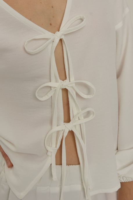 Ontspannen Pasvorm Blouse met Strikdetail - Image 5