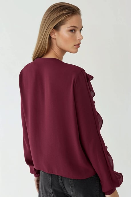Tippet Kragen Flonkerende Boheemse Shirt - Image 3