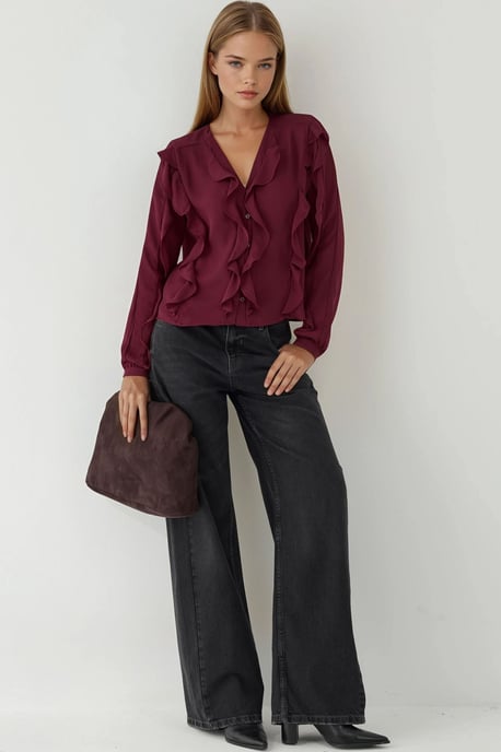 Tippet Kragen Flonkerende Boheemse Shirt - Image 5