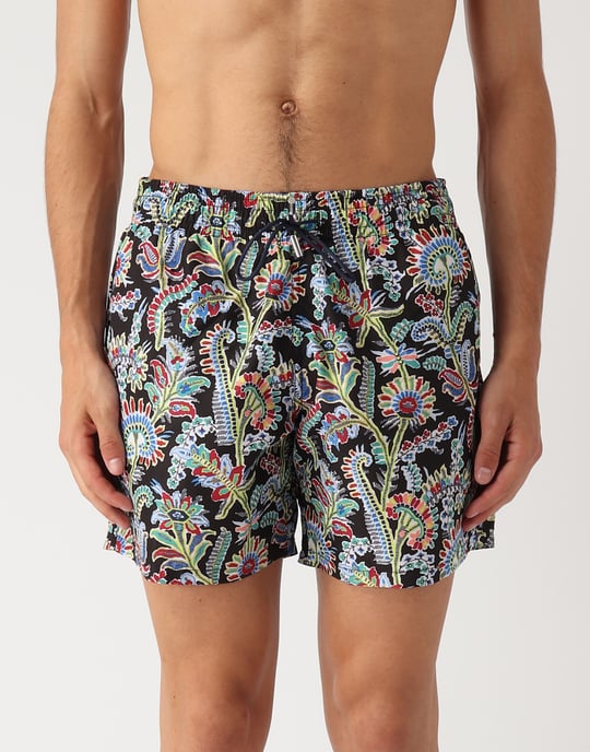 Zwembroek met paisleyprint en logo - Image 2