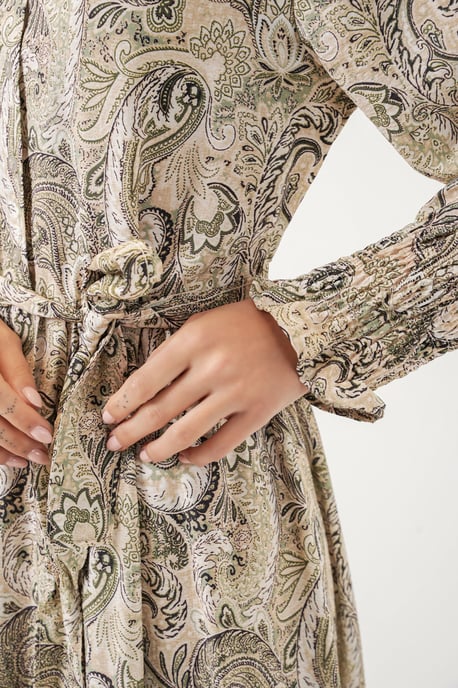 Maxi Shirtjurk met Paisleyprint en Riem - Image 5