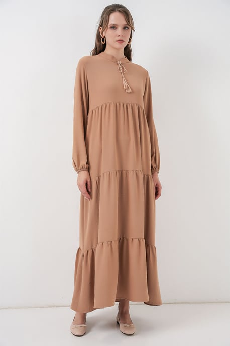 Maxi-jurk met strikdetail - Image 1