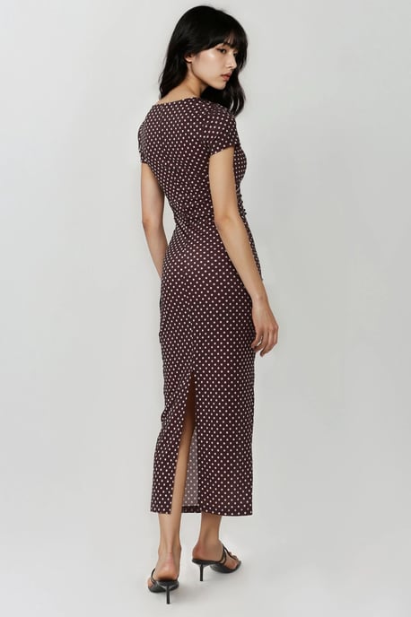 Leopardprint Aansluitend Maxijurkje met Korte Mouwen - Image 4