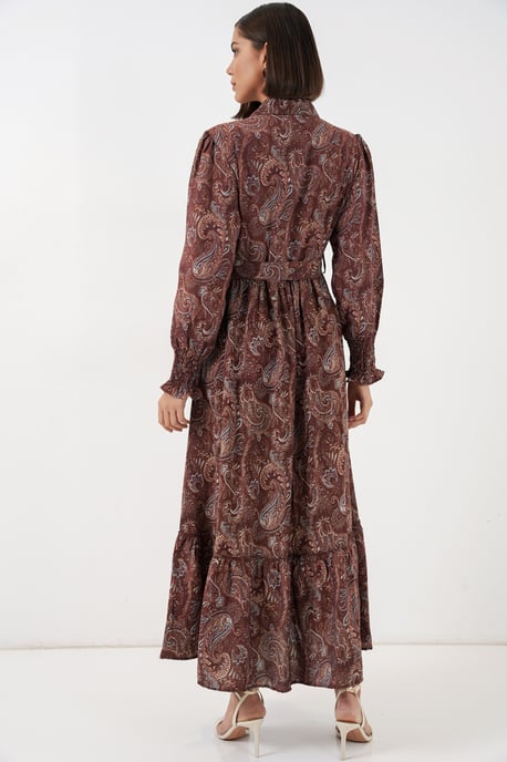 Maxi Overhemdjurk met Paisleyprint en Ceintuur - Image 5