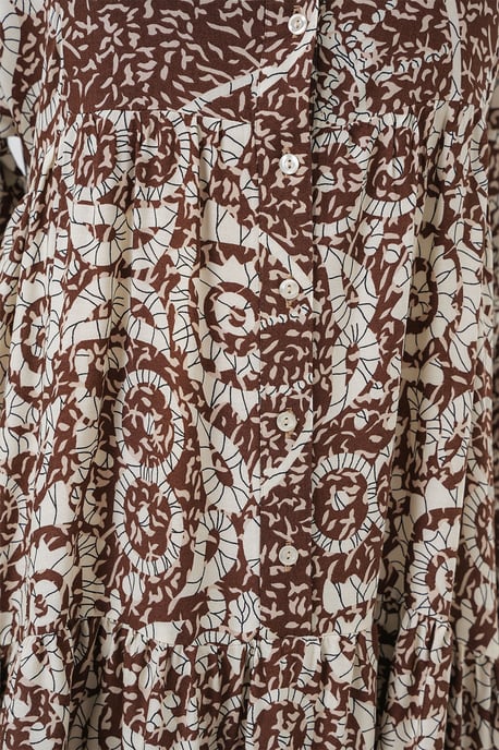 Gedrukte V-hals Maxi Jurk - Image 5