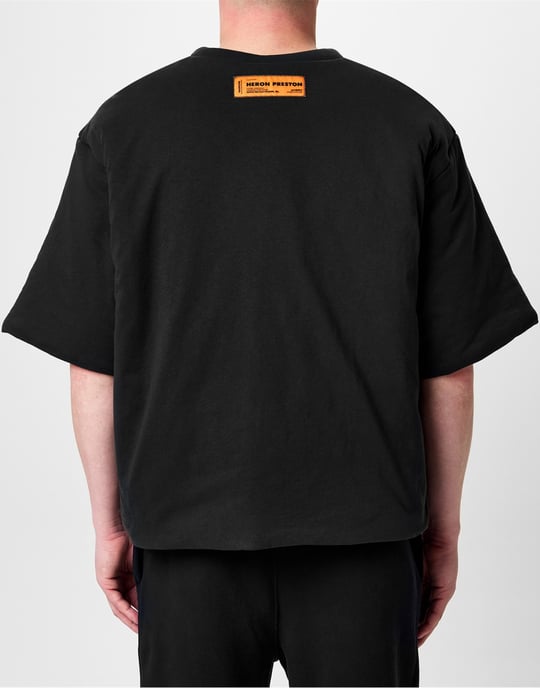 Gewatteerd T-shirt met geschilderd reigerlogo - Image 5