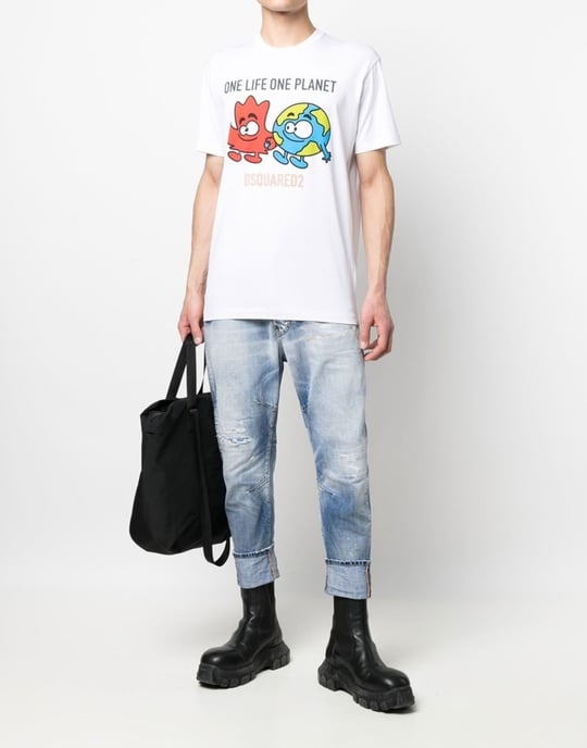 T-shirt met het One Life One Planet-logo - Image 2